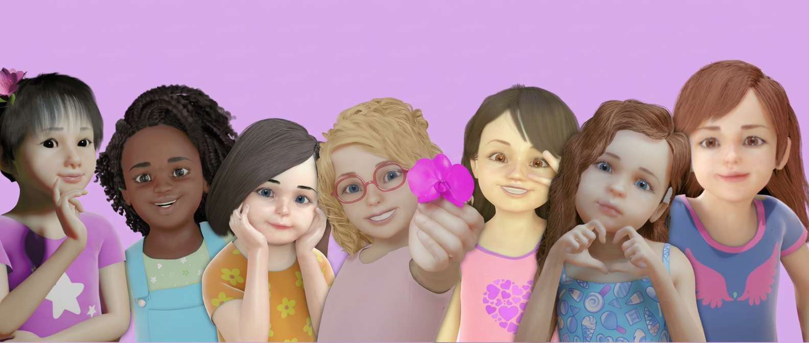 Meninas especiais reunidas no Clube Meninitas